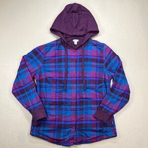 L.L.Bean Flannel Button-Up Hoodie